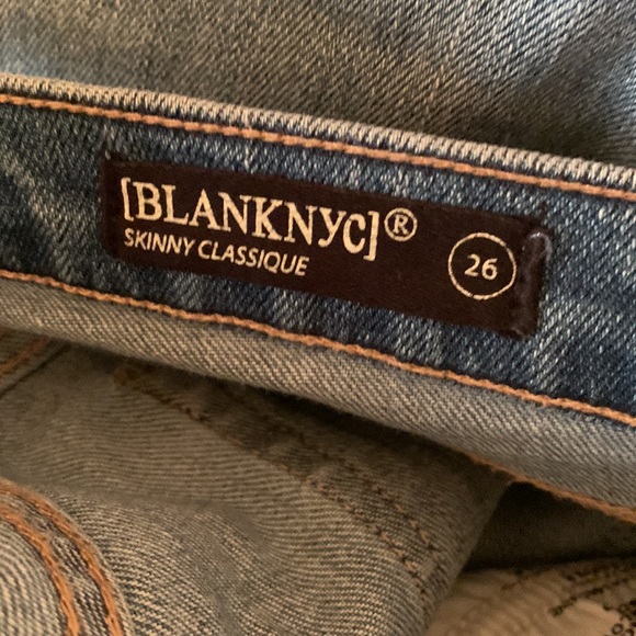 BLANK NYC SECRET WEAPON FRAYED IN BLUE BY REVOLVE SIZE 26 - Picture 6 of 8